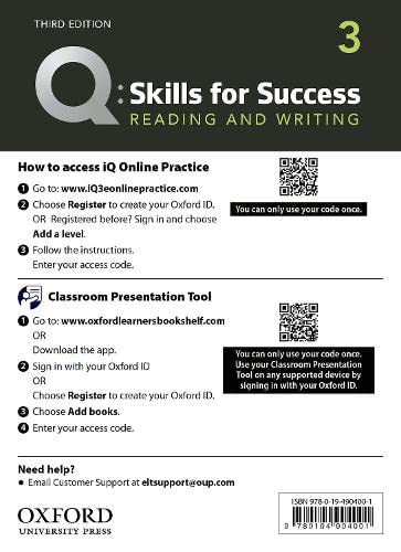 Colin Ward-Q : Skills for Success : Level 3 : Reading and Writing Teacher's Access Card