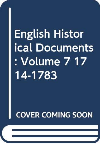 D. B. Horn-English Historical Documents, 1714-1783