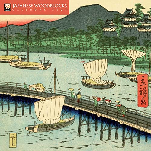 Flame Tree Studio-Japanese Woodblocks Mini Wall Calendar 2023