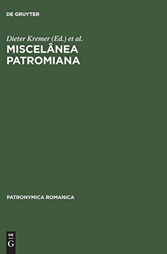 Dieter Kremer-Patronymica Romanica, vol. 20: Miscelńea Patromiana
