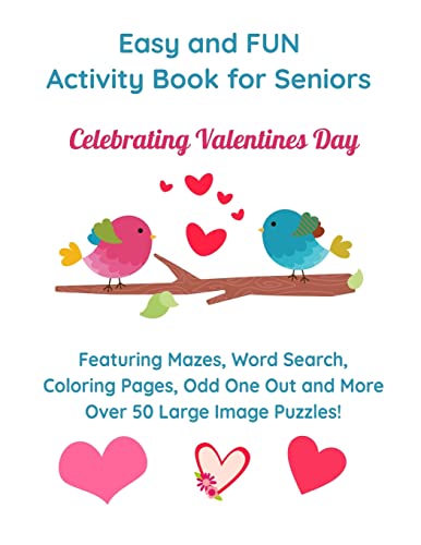 Moon Lake Books-Easy and Fun Activity Book for Seniors Celebrating Valentines Day