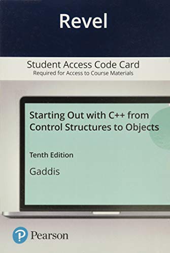 Tony Gaddis-Revel for Starting Out with C++ from Control Structures to Objects -- Access Card