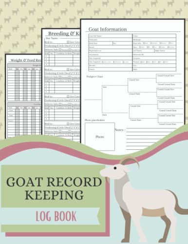 Goat Record Keeping Log Book - Sofién Journals & Planners