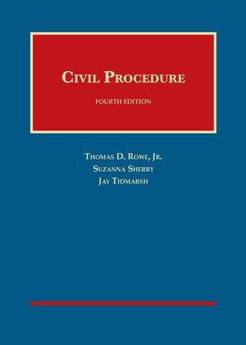 Thomas D. Rowe Jr.-Civil Procedure