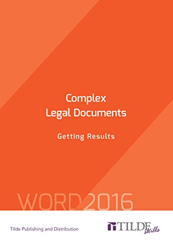 Tilde Publishing Tilde Publishing and Distribution-Complex Legal Documents
