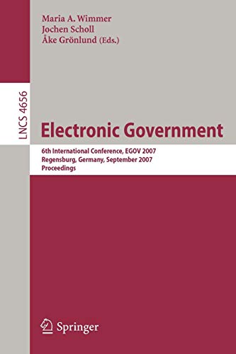 Electronic government - EGOV 2007 (2007 Regensburg Germany)