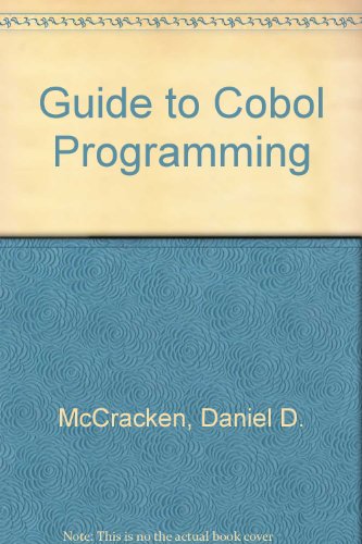 Daniel D. McCracken-Guide to Cobol Programming