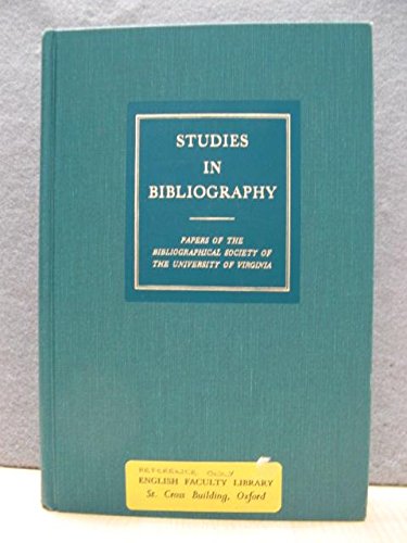 Fredson Bowers-Studies in Bibliography