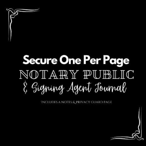 Secure One per Page Notary Public & Signing Agent Journal - Keeya McSwain