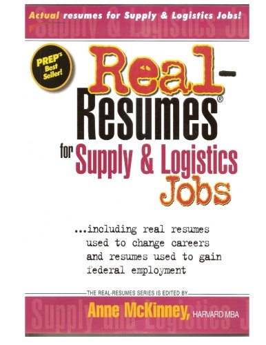 Anne McKinney-Real-resumes for supply & logistics jobs