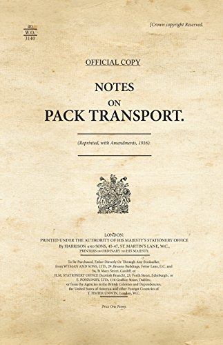 War Office-Notes on Pack Transport