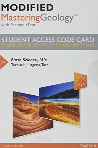 Edward J. Tarbuck-Modified MasteringGeology with Pearson EText -- Standalone Access Card -- for Earth Science