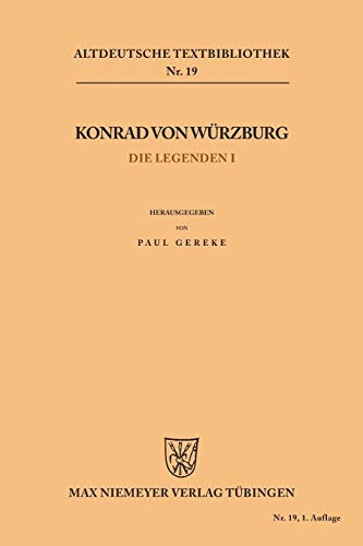 Konrad von Konrad von Würzburg-Die Legenden I