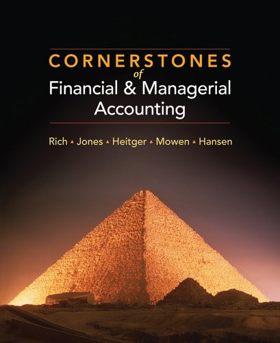 Cornerstones of financial and managerial accounting