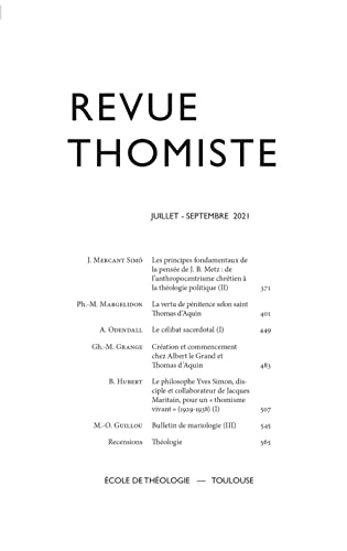 Philippe-Marie Margelidon-Revue Thomiste - 2021