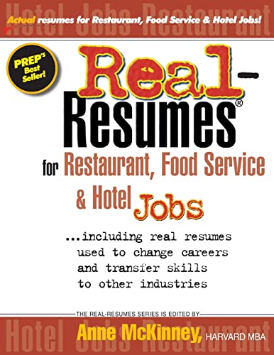 Anne McKinney-Real-resumes for restaurant, food service & hotel jobs--