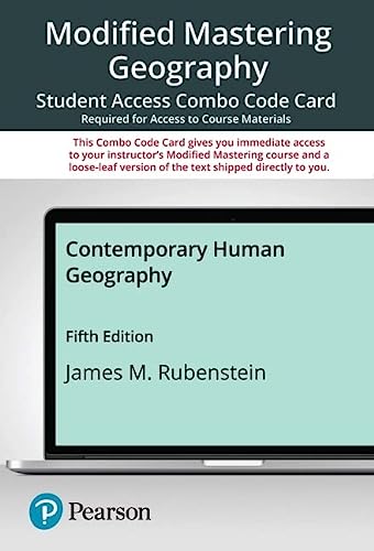Modified Mastering Geography with Pearson EText--Combo Access Card--For Contemporary Human Geography - James Rubenstein