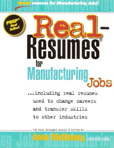 Anne McKinney-Real-resumes for manufacturing jobs--
