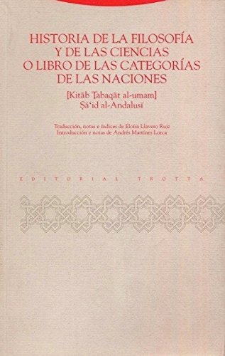 Historia de La Filosofia y de Las Ciencias O Libro - Al -. Andalusi Sa'id