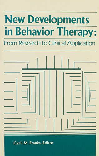 Cyril M. Franks-New Developments in Behavior Therapy