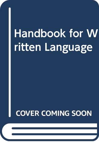 Handbook for Written Language - Patricia Gordon