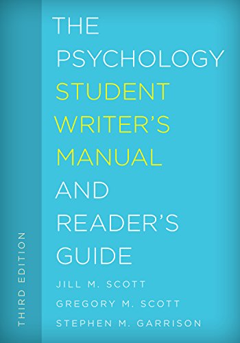 Psychology Student Writer's Manual and Reader's Guide - Jill M. Scott