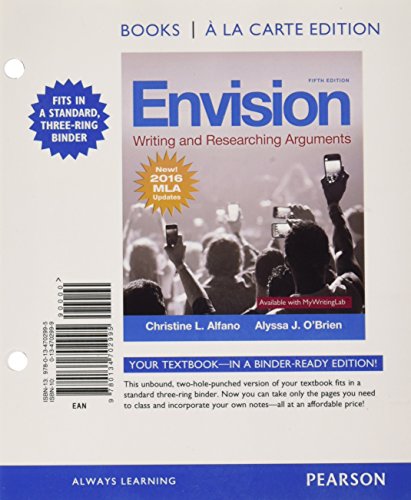 Christine Alfano-Envision, MLA Update -- Books a la Carte Edition