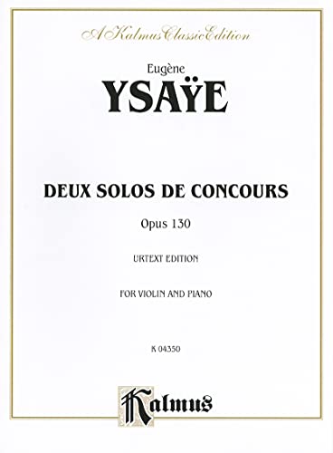 Deux Solos De Concours, Op. 130 (Urtext) - Eugène Ysaye