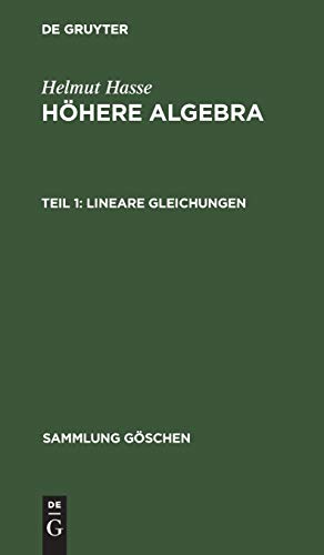 Helmut Hasse-Lineare Gleichungen
