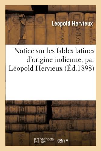 HERVIEUX-L-Notice sur les fables latines d'origine indienne