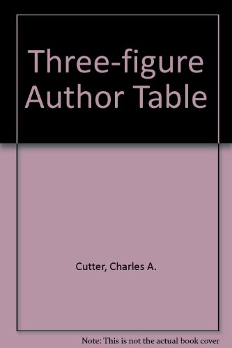C. A. Cutter's Three-Figure Author Table - Swanson-Swift Revision