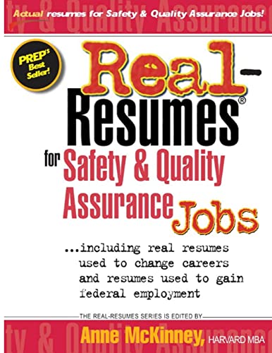 Anne McKinney-Real-resumes for safety & quality assurance jobs